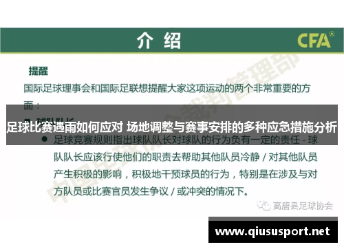 足球比赛遇雨如何应对 场地调整与赛事安排的多种应急措施分析